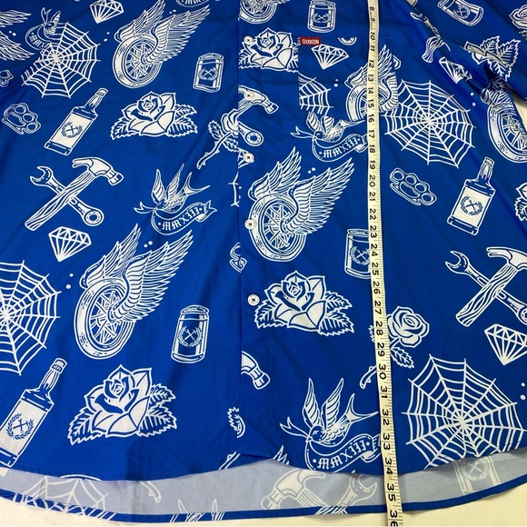 Dixxon Flannel Co The Blue Party Boy Party Shirt Button Up Size 4X - Picture 8 of 13